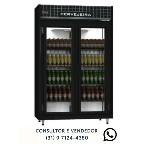 Cervejeira 2 Portas Polo Frio Preta 220v