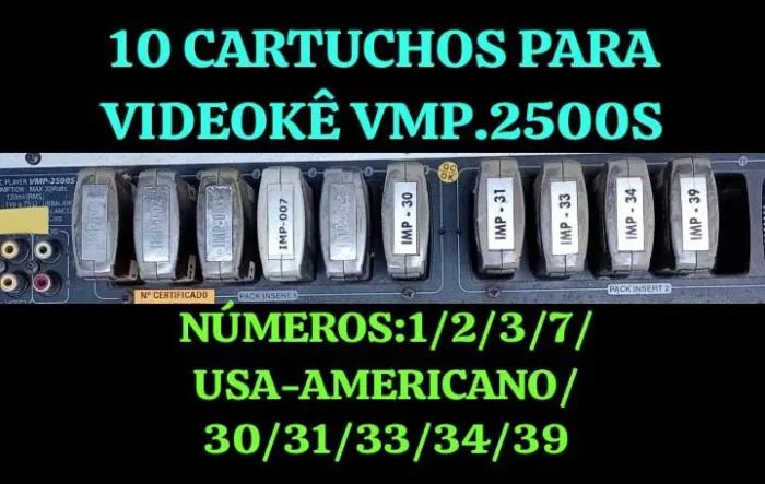 CARTUCHOS PARA VIDEOKÊ OU KARAOKÊ