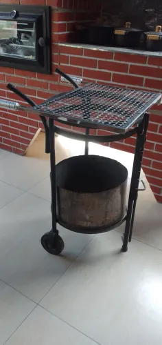 churrasqueira de inox mais grelha de inox