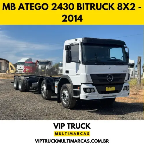 Mercedes Benz MB Atego 2430 Bitruck 8x2 automatico com apenas 541 mil km