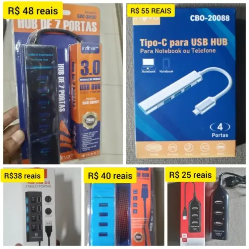 Hub 7 portas 3.0 vários modelos