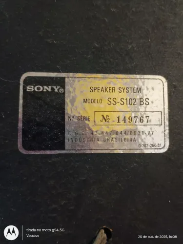 Par de caixas de som Sony SS-S102 BS