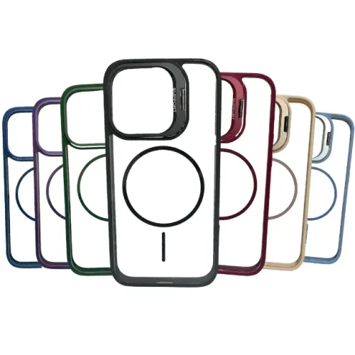 Capa Magsafe IPhone 11 AO 17 PRO MAX Com Suporte Colorida