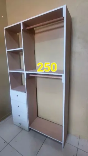 Mini closets com 3 gavetas em mdf cru
