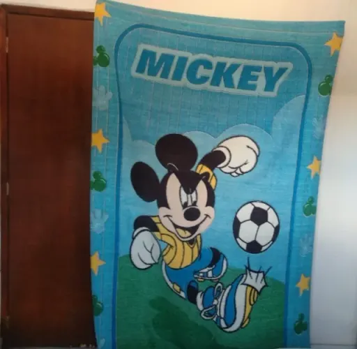 Colcha aveludada solteiro Mickey Disney Home