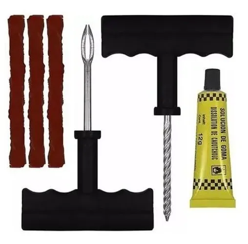 Kit Remendo Reparo Macarrão P/ Pneu Veículos Moto Sem Câmara