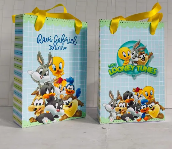 Sacolas Personalizadas Baby Looney Tunes - Festa Infantil