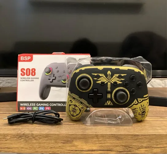 Controle Wireless BSP S08 - Modelo Zelda Switch PC