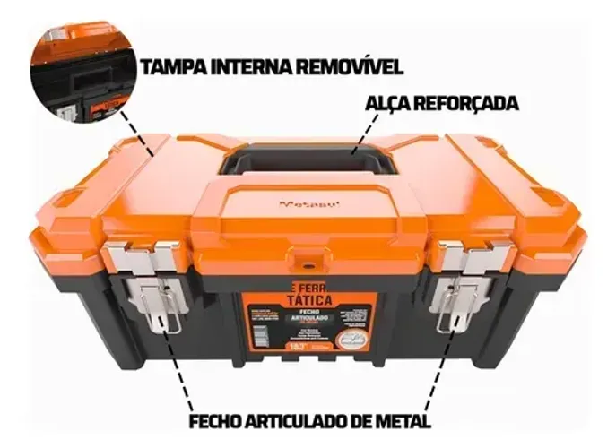 Caixa De Ferramentas Tática 18.3pol Nova