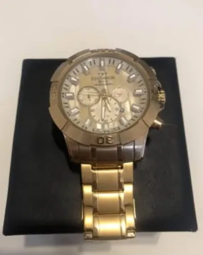 Relógio Technos masculino legacy dourado grande, à prova d'água!