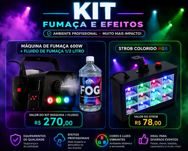 kit fumaça e efeitos/ também vendemos separados