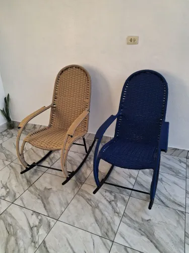 Cadeira de balanço em Corda náutica 