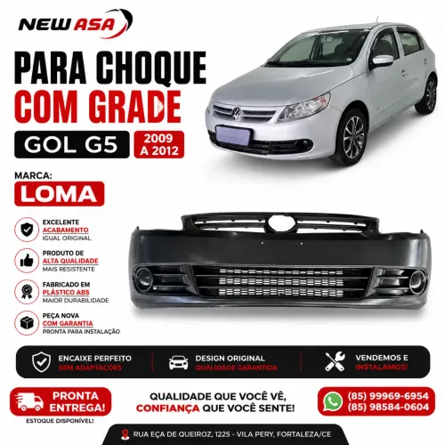 PARA CHOQUE GOL G5 COM GRADE ( PADRÃO ORIGINAL )