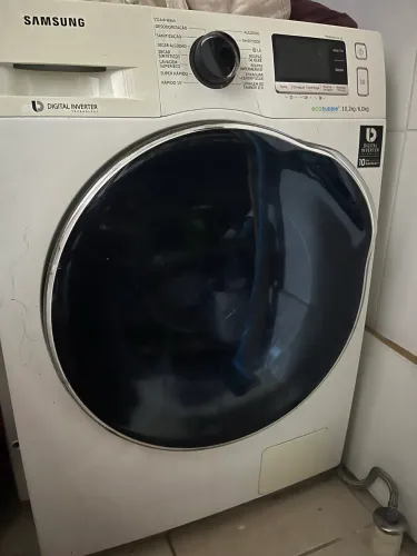 Lava e seca Samsung Eco Bubble 10,2 KG funciona todas as funções menos a centrifuga 