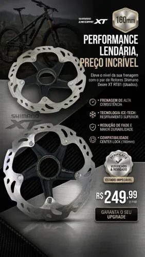 Disco rotor SHIMANO DEORE XT ice technologies 160mm