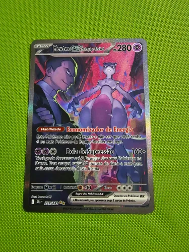 Carta pokemon mewtwo ex da equipe Rocket