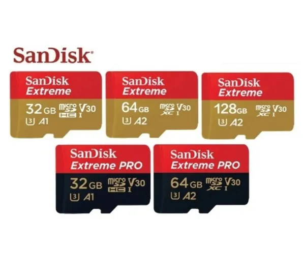 Cartão de Memória Micro SD Sandisk - Extreme / Extreme Pro - Gopro / Drone / Etc<br>