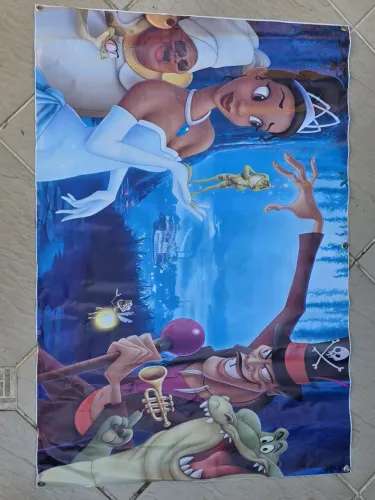 Painel para festa tema Tiana Princesa e o Sapo
