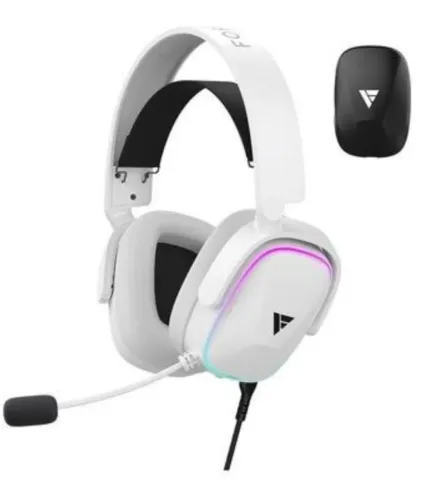Headset Gamer Force One Supersonic 7.1 Surround USB RGB Branco