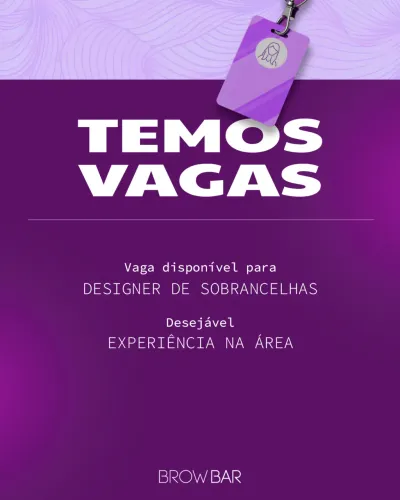 VAGA DE EMPREGO DESIGN E MAQUIADORA