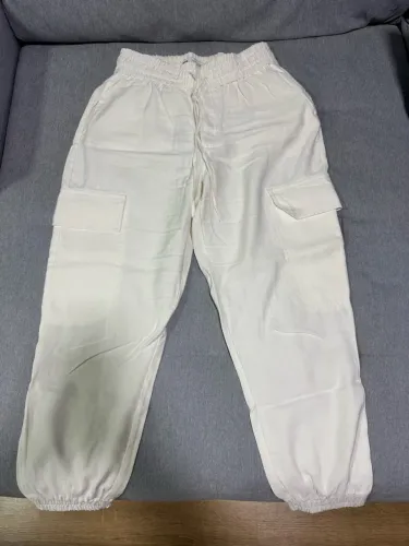 Calça Cargo Jogger Zara Off-White - Tamanho M