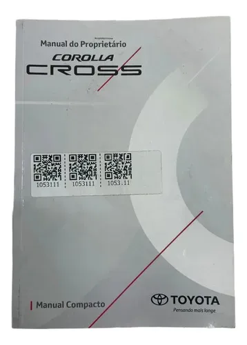 Manual Instruções Corolla Cross 2.0 2023