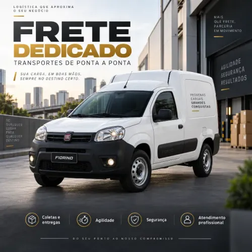 Frete Dedicado com Fiorino ou Furgão - Transporte de ponta a ponta