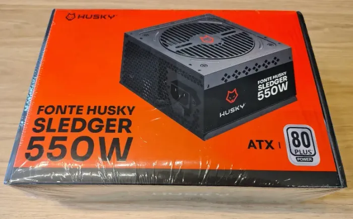 Fonte Husky Sledger 550W 80 Plus PFC Ativo N0VA