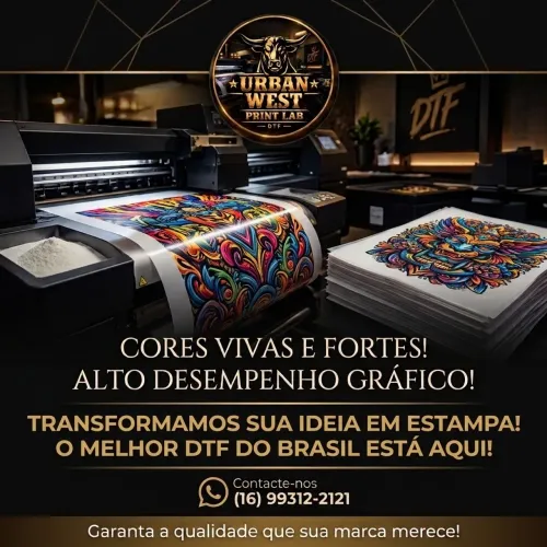 DTF Premium para Camisetas, Bonés, Ecobags e Muito Mais