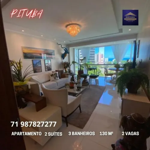 APARTAMENTO 3 QUARTOS (2 SUÍTES), 130M², NA PITUBA