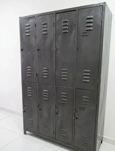 Armário roupeiro de aço 8 portas grandes, chapa grossa