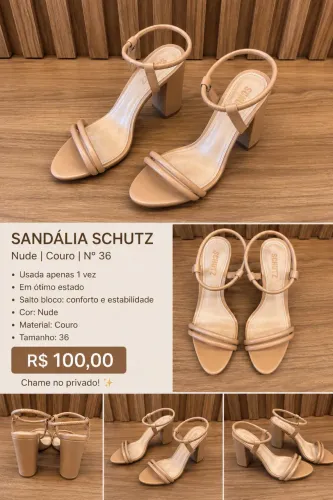 Vendo sandália de couro marca Shutz 