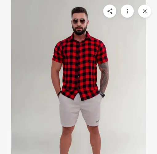 Camisa festa junina masculino, quadriculada