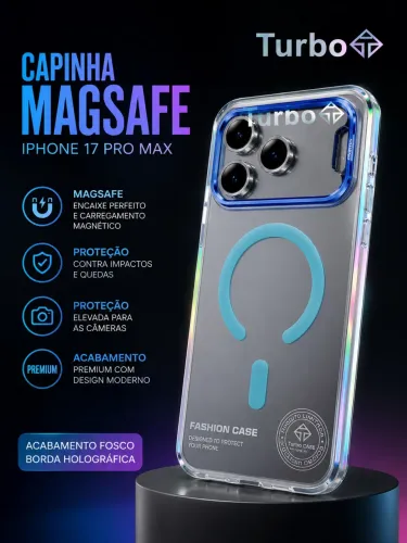 Capinha Holográfica MagSafe Premium para iPhone 17 Pro Max