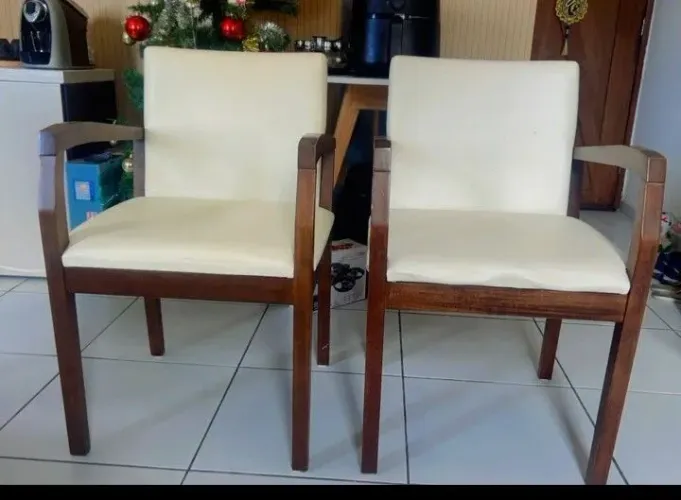 Cadeiras para sala de estar de madeira maciça 