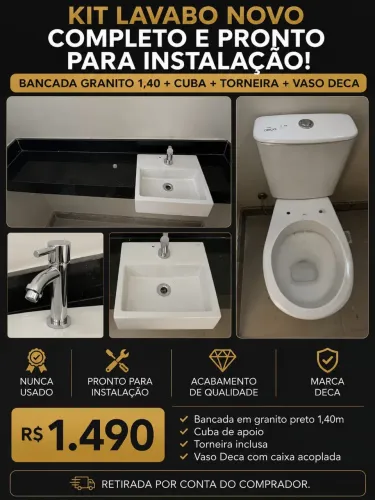 Kit lavabo novos