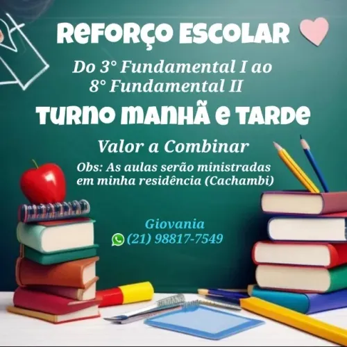 Aulas de reforço escolar