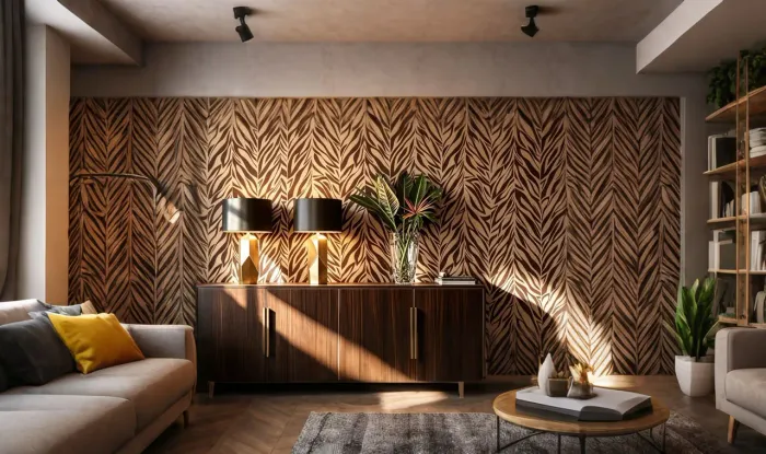 Papel de parede animal print importado rolo 10mx53cm cobre 4.3m2