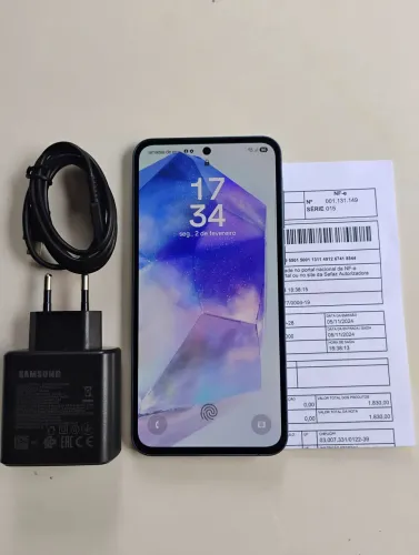 Galaxy A55 128 GB 8 RAM -NFC - Carregador Rápido - Nota Fiscal - no Cartão de Crédito.
