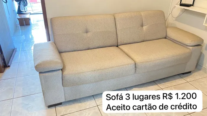 Sofá de Linho, 3 lugares