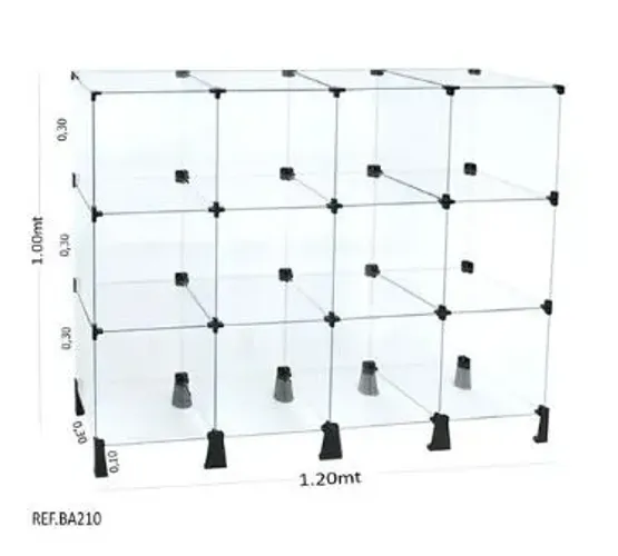 Balcão de Atendimento Modulado em Vidro - 1,00 x 1,20 - 0,30