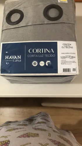 Cortina  linho cinza blackout 