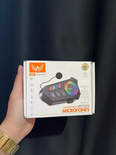 Fone De Ouvido Bluetooth Microfone Para Capacete Moto