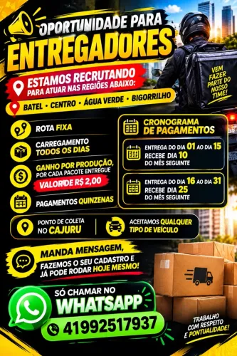 Oportunidade para entregas