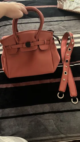 Bolsa italiana - material nylon metalizado rosé