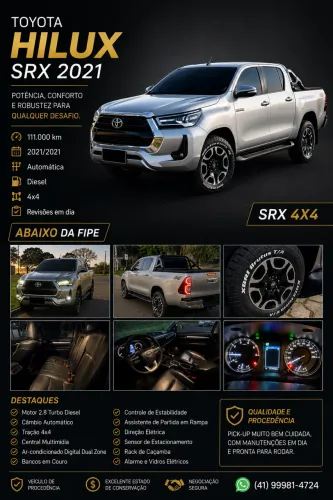 Toyota Hilux CD SRX 4X4 2.8 TDI 16V Diesel Aut. 2021