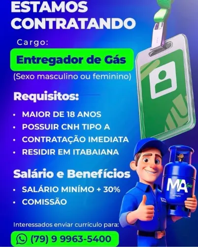 Entregador de Gás- Itabaiana