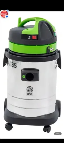 Aspirador extrator é industrial Tambor IPC EA135 35.5L prateado, preto e verde EA135EXT