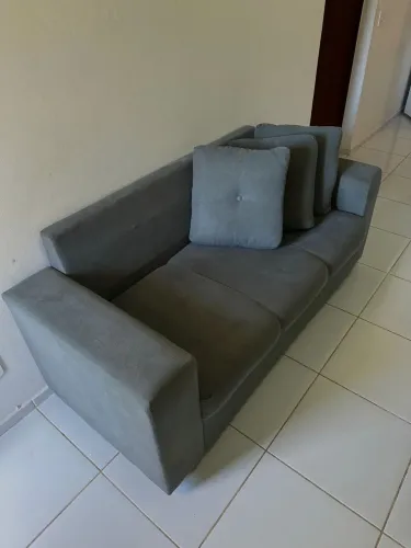 Sofá 3 Lugares Cinza - Excelente Estado