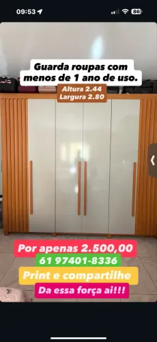 Guarda roupas muito novo
